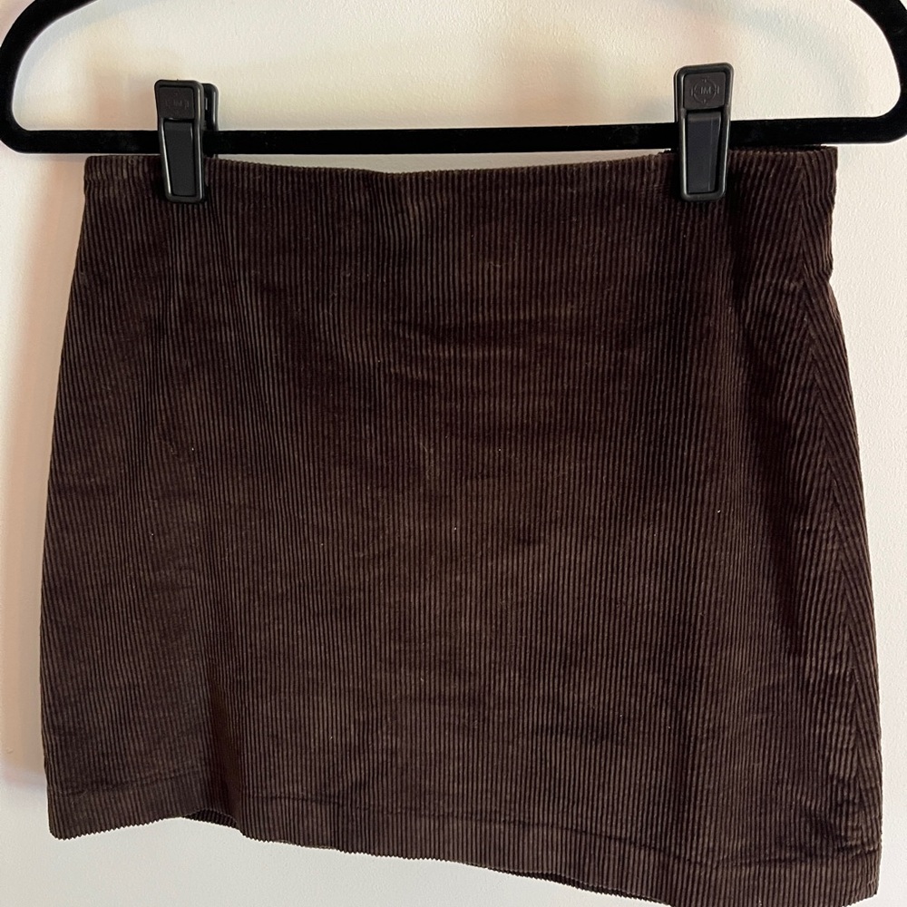 Madewell Black Walnut Corduroy Mini Skirt
